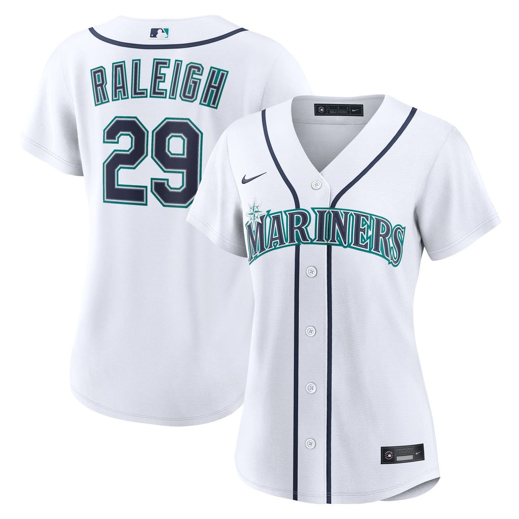 Cal Raleigh Seattle Mariners Women's Home Replica Jersey - White