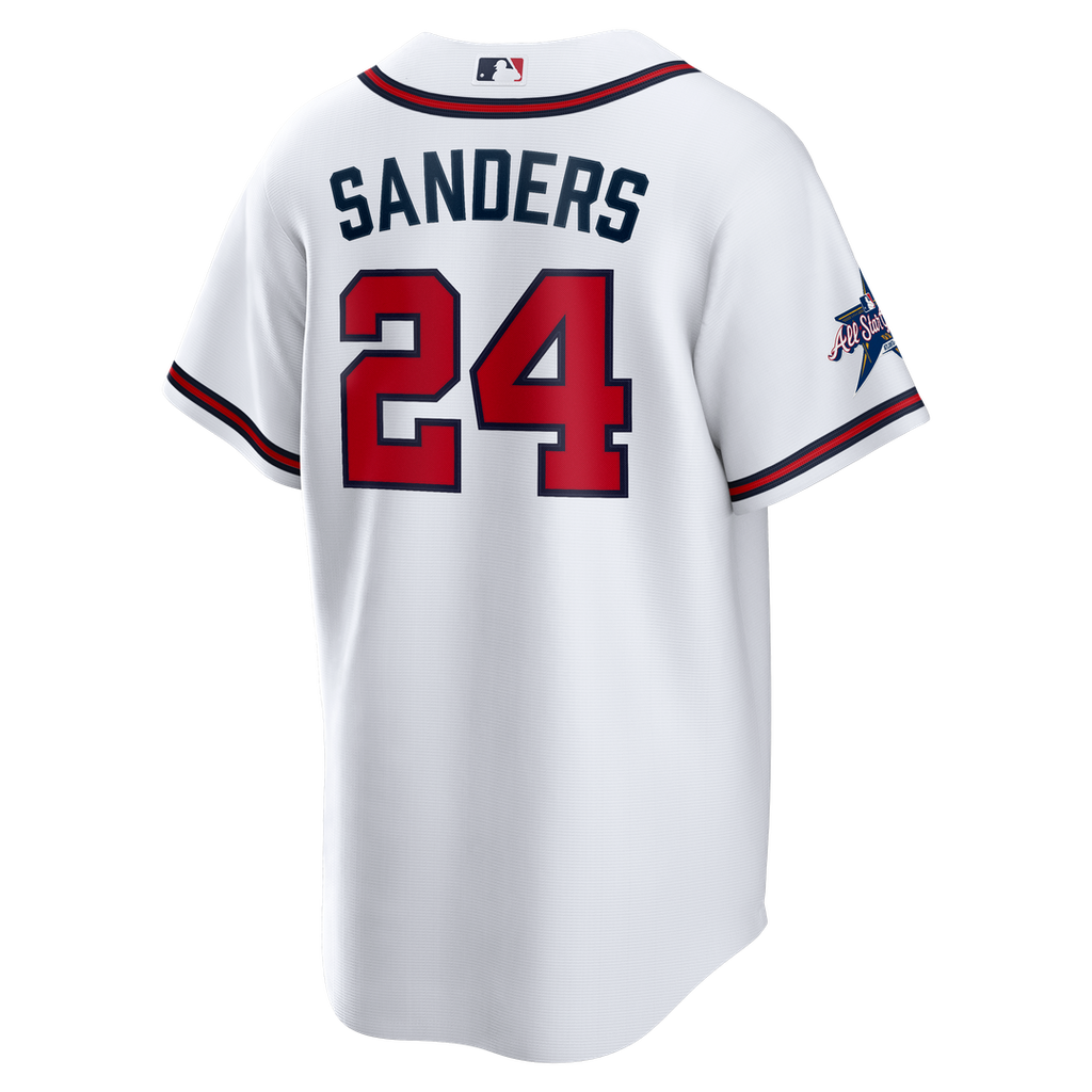 Deion Sanders Atlanta Braves Home Retired Player Replica Jersey - White