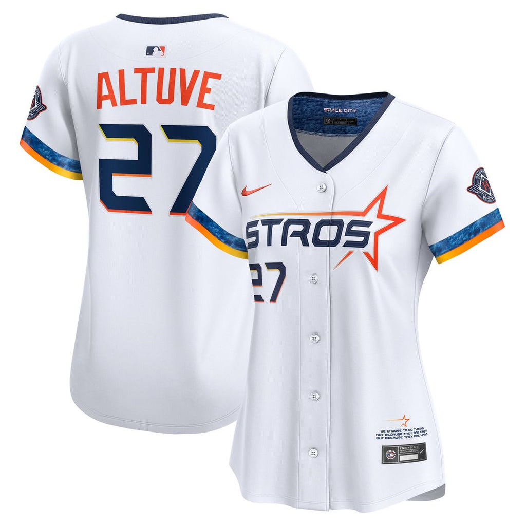 Jose Altuve Houston Astros Women's 2025 City Connect Limited Jersey - White