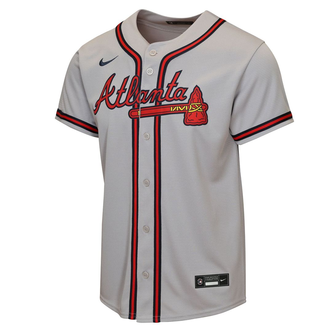 Ronald Acuña Jr. Atlanta Braves Youth Road Replica Jersey - Gray