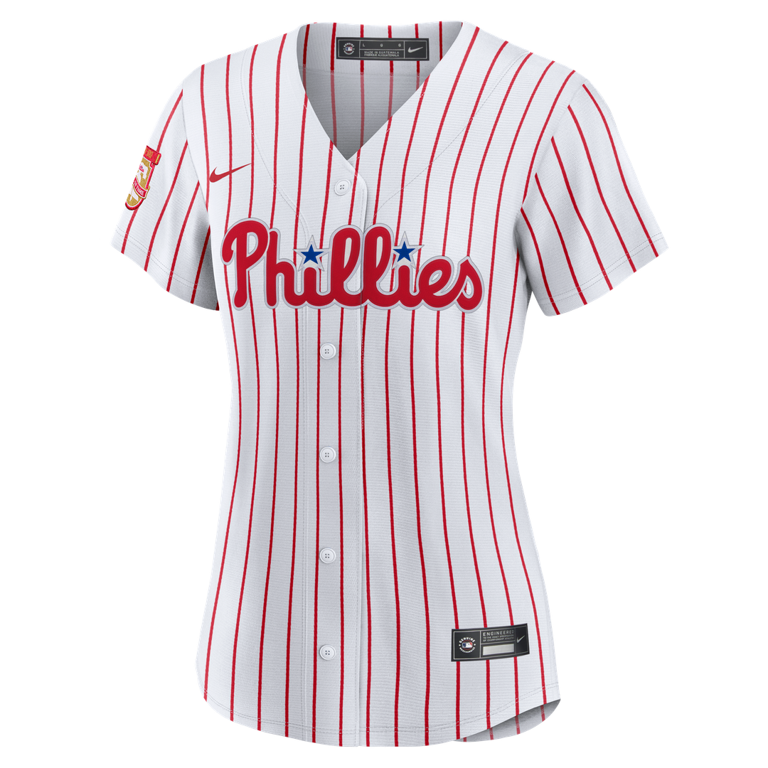 Chase Utley Philadelphia Phillies Women's Home Wall of Fame Patch Limited Edition Replica Jersey - White