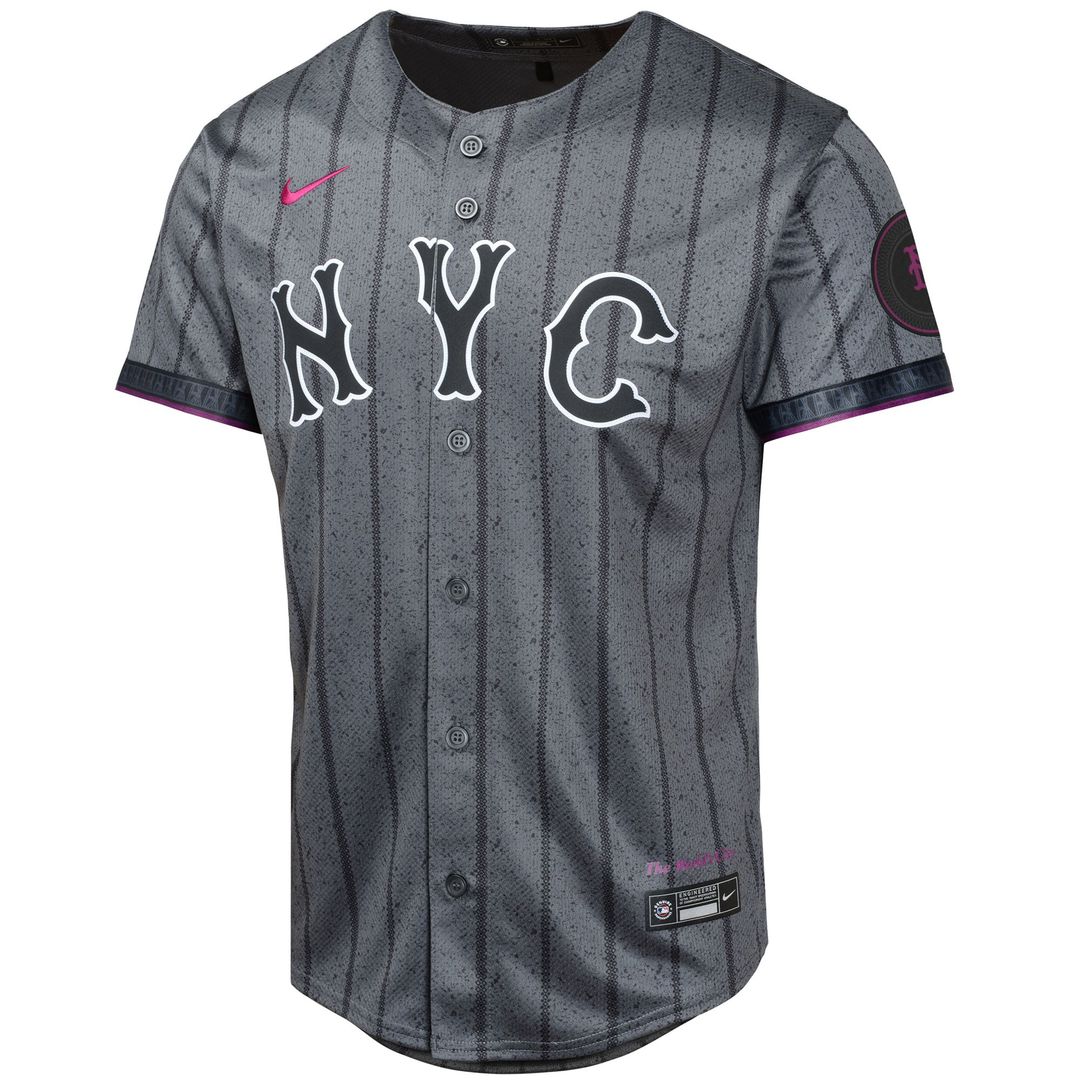Francisco Lindor New York Mets Youth 2024 City Connect Limited Player Jersey - Graphite