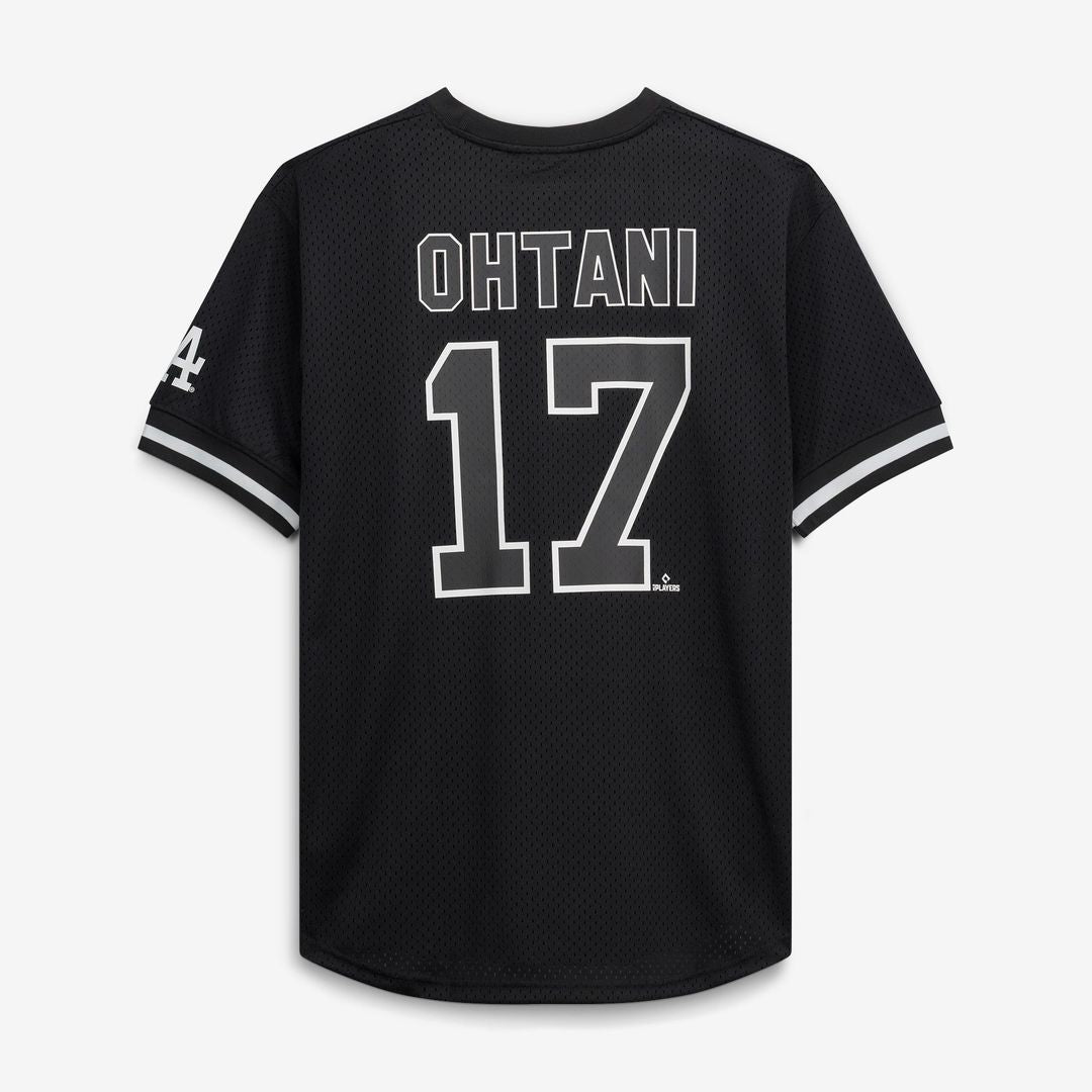 Shohei Ohtani Los Angeles Dodgers Fanatics Big & Tall Heavyweight Mesh Jersey - Black/White