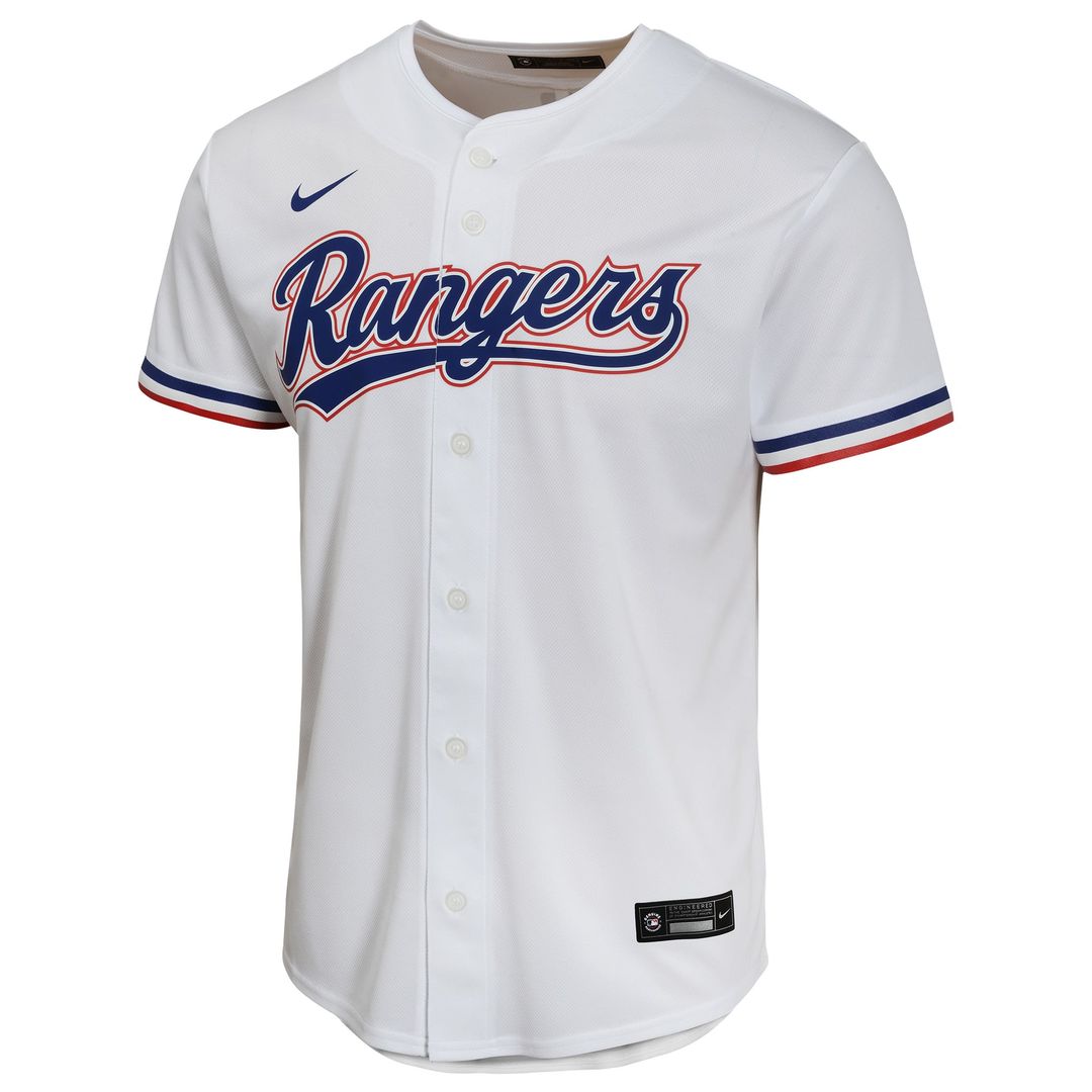 Jacob deGrom Texas Rangers Youth Home Game Player Jersey - White