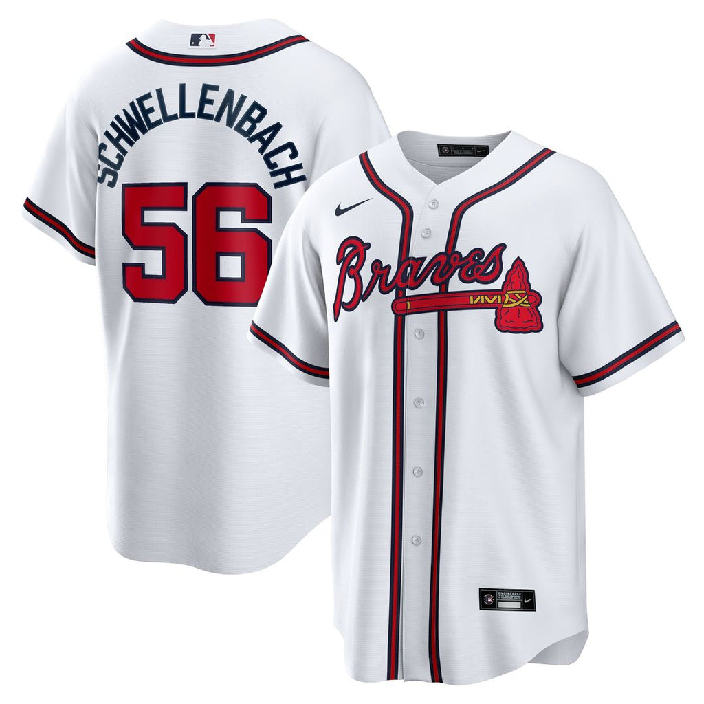 Spencer Schwellenbach Atlanta Braves Home Replica Jersey - White