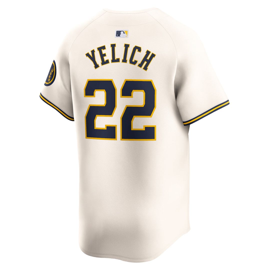 Christian Yelich Milwaukee Brewers Home Limited Player Jersey - Cream