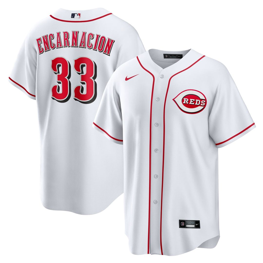 Christian Encarnacion - Strand Cincinnati Reds Home Replica Jersey - White