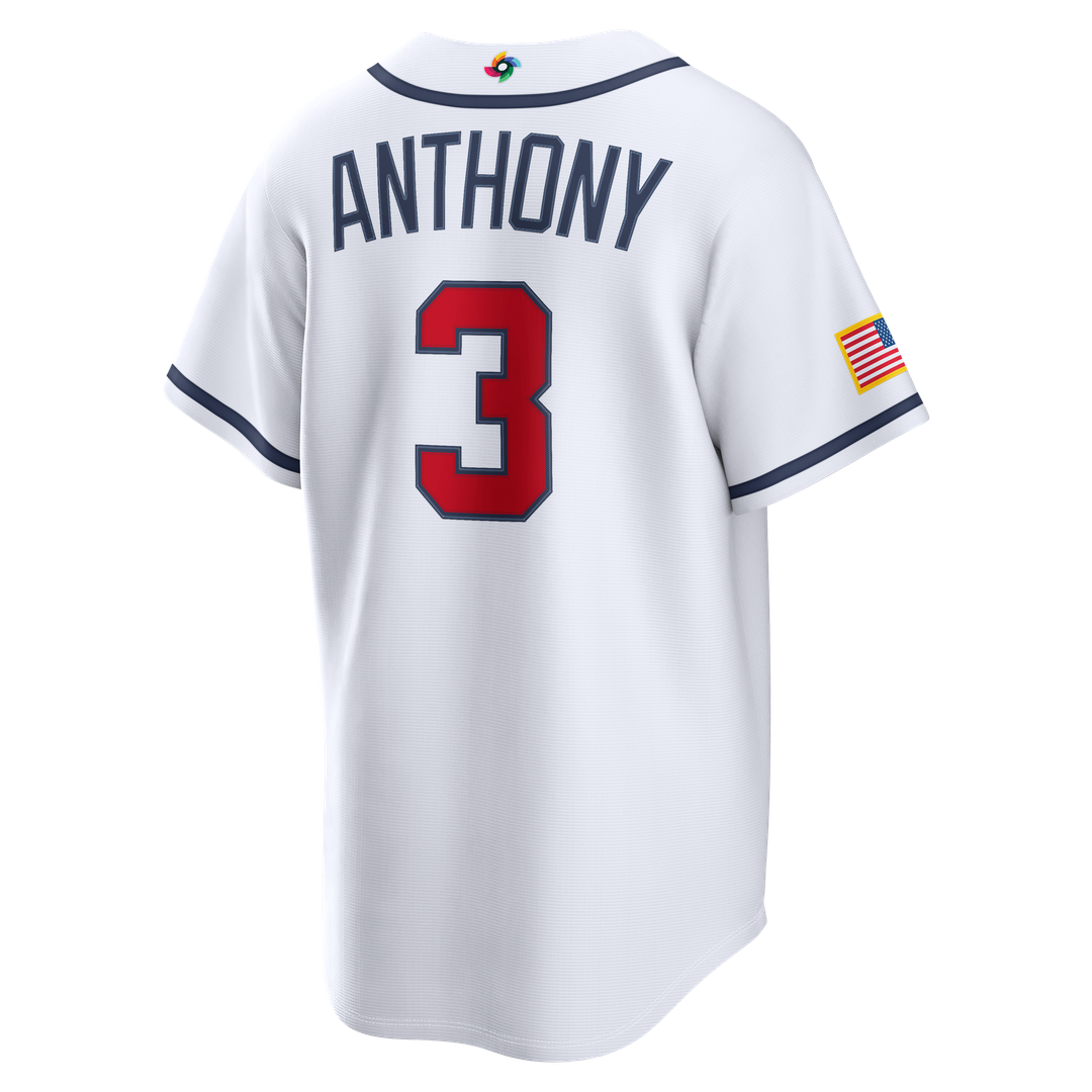 Roman Anthony USA Baseball 2026 World Baseball Classic Home Stadium Jersey - White