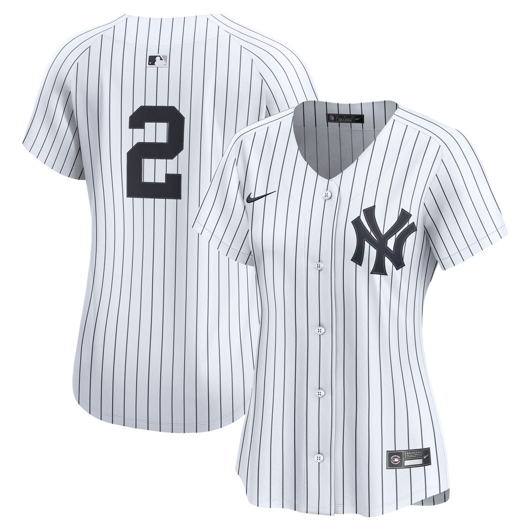 Derek Jeter New York Yankees Women's Home Limited Jersey - White