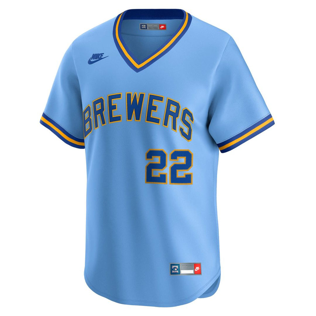 Christian Yelich Milwaukee Brewers Cooperstown Collection Limited Jersey - Powder Blue