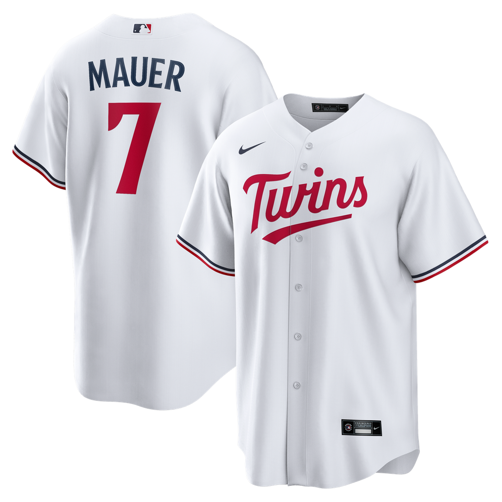 Joe Mauer Minnesota Twins Home Retired Player Replica Jersey - White