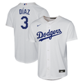 Edwin Díaz Los Angeles Dodgers Youth Home Baseline Jersey - White