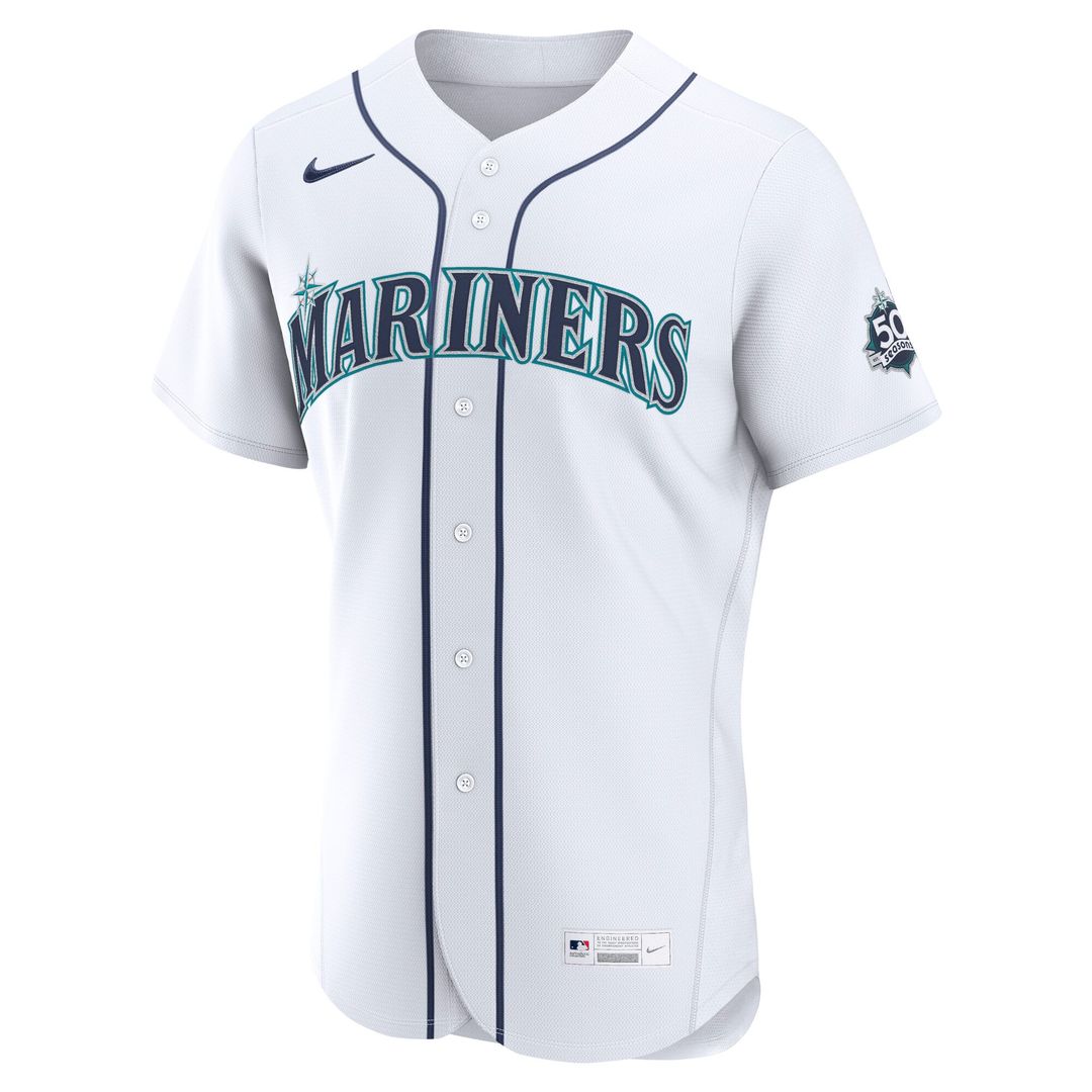 Matt Brash Seattle Mariners Home 50th Season Authentic Jersey - White