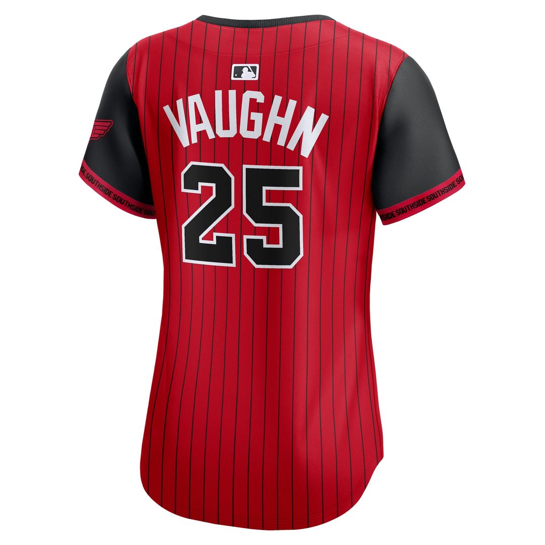 Andrew Vaughn Chicago White Sox Women's 2025 City Connect Limited Player Jersey - Red/Black