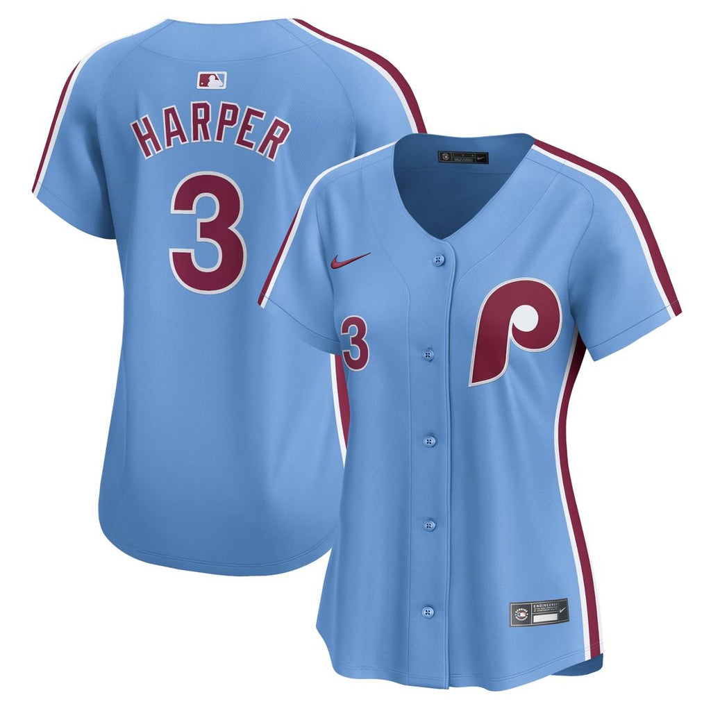 Bryce Harper Philadelphia Phillies Women's Alternate Limited Player Jersey - Light Blue