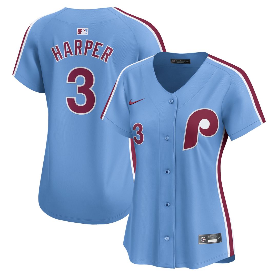 Bryce Harper Philadelphia Phillies Women's Alternate Limited Player Jersey - Light Blue