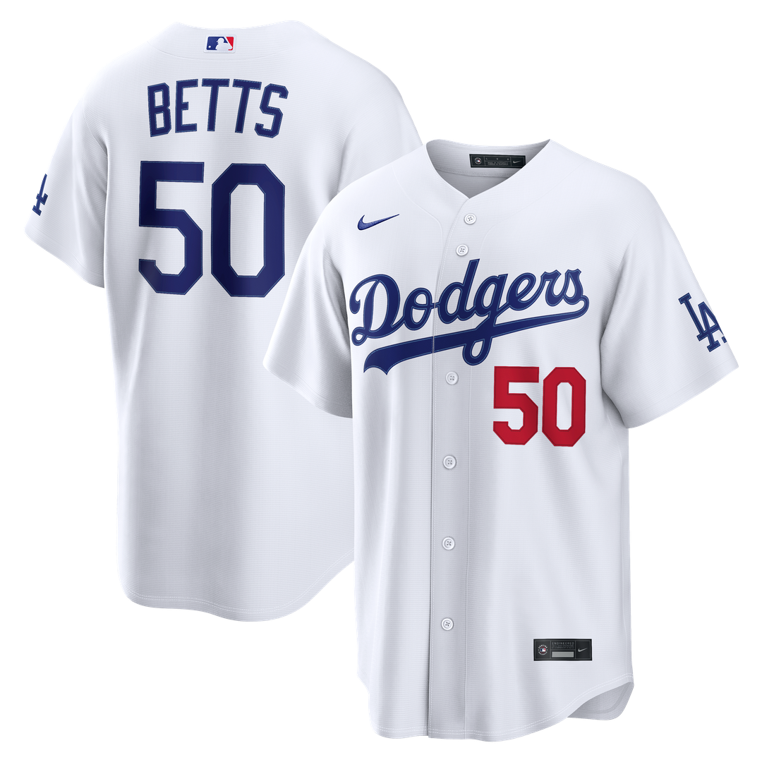 Mookie Betts Los Angeles Dodgers Home Stadium Jersey - White