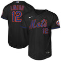 Francisco Lindor New York Mets Youth Alternate Stadium Jersey - Black