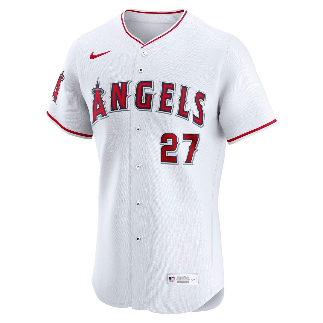 Mike Trout Los Angeles Angels Home ElitePlayer Jersey - White