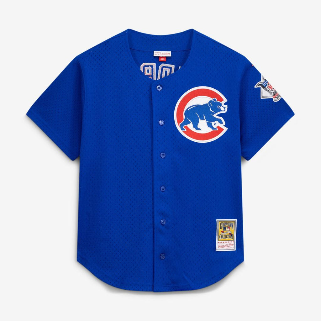 Ryne Sandberg Chicago Cubs Cooperstown Collection 1997 Mesh Batting Practice Button - Up Jersey - Royal
