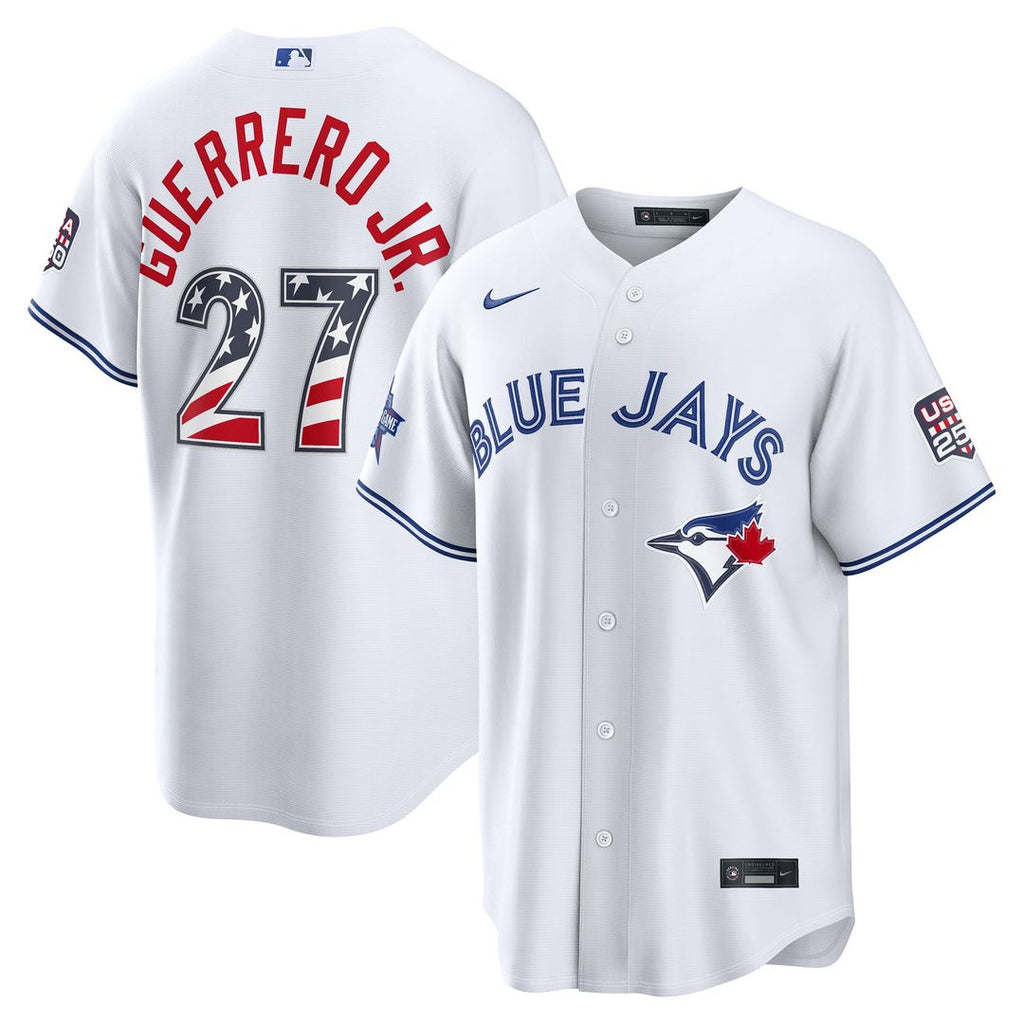 2026 All - Star Edition Stars & Stripes Toronto Blue Jays Vladimir Guerrero Jr. White Stadium Jersey