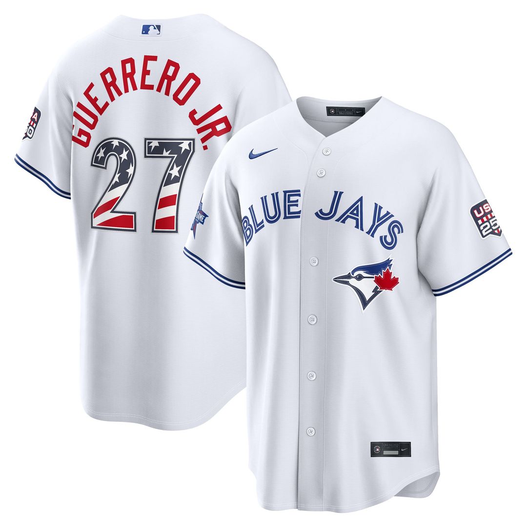 2026 All - Star Edition Stars & Stripes Toronto Blue Jays Vladimir Guerrero Jr. White Stadium Jersey