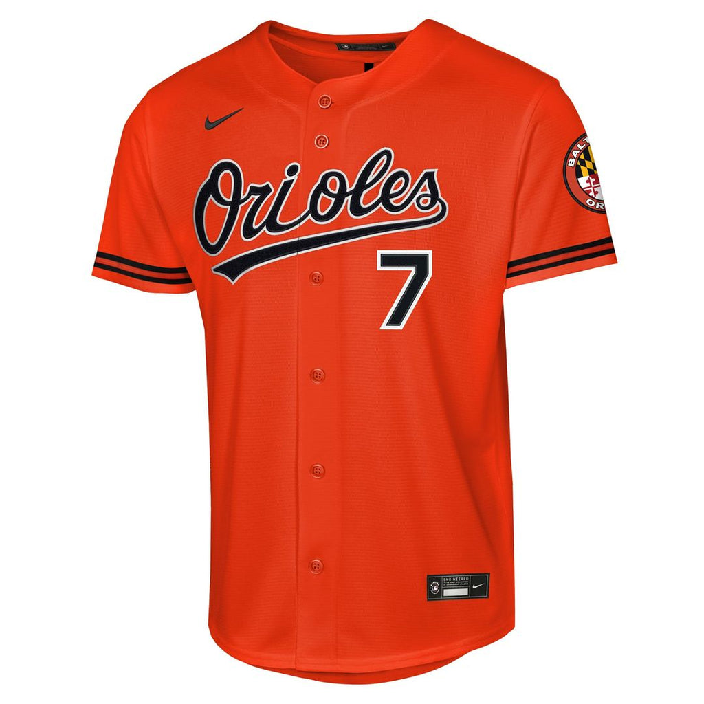 Jackson Holliday Baltimore Orioles Youth Alternate Stadium Jersey - Orange