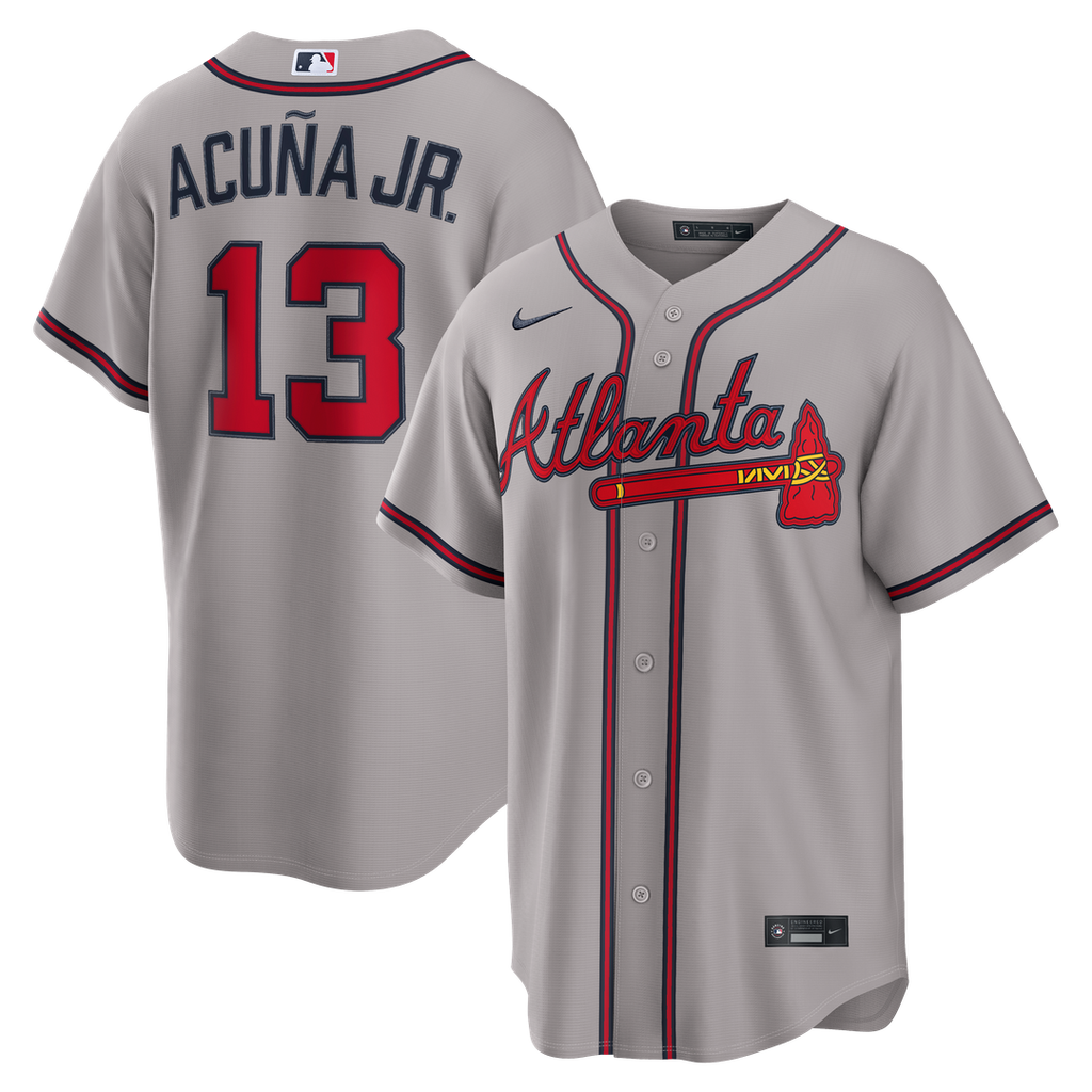 Ronald Acuña Jr. Atlanta Braves Road Replica Jersey - Gray