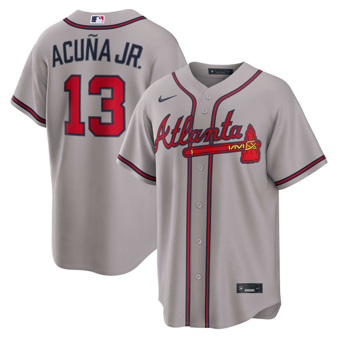 Ronald Acuña Jr. Atlanta Braves Road Replica Jersey - Gray