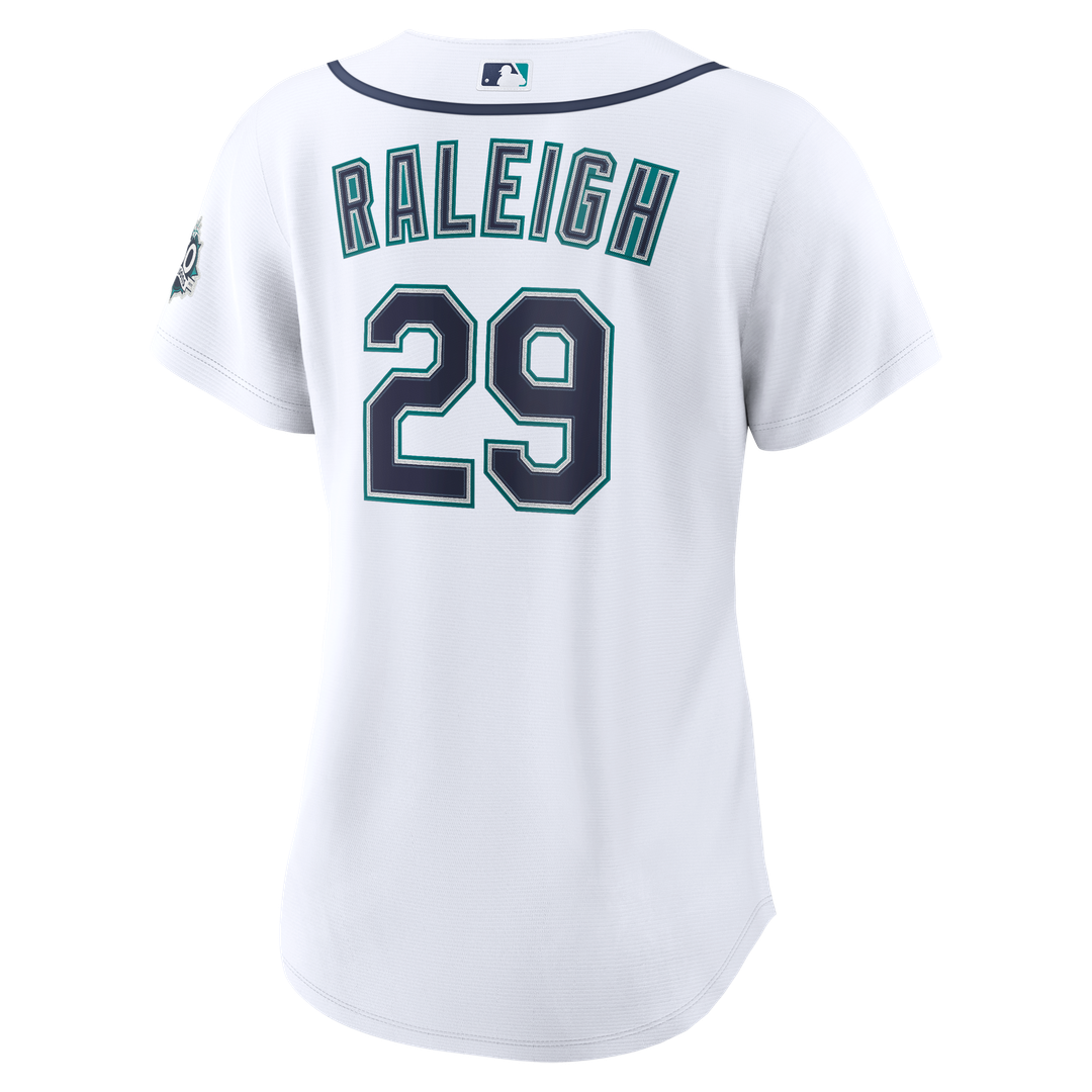 Cal Raleigh Seattle Mariners Women's Home 50th Season Stadium Jersey - White