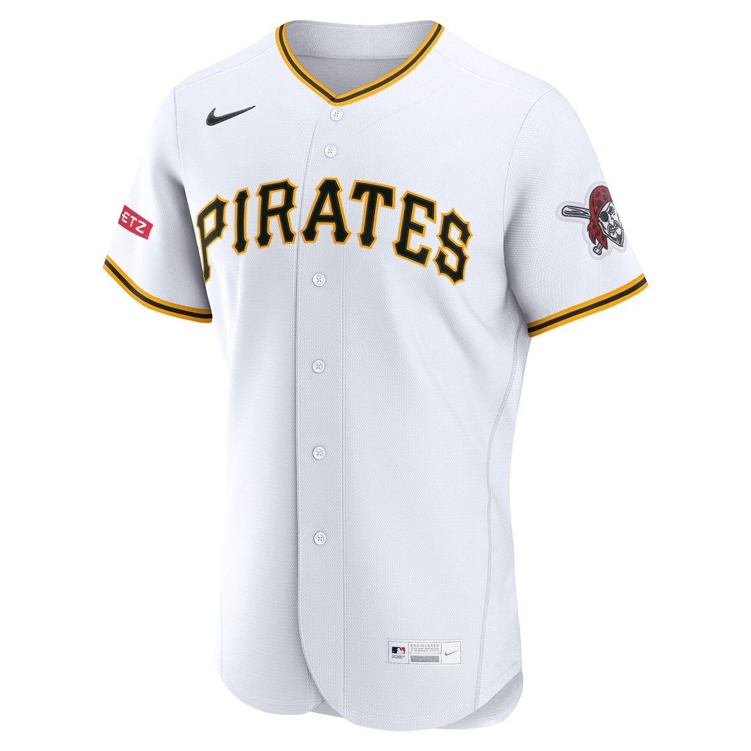 Pittsburgh Pirates Home Sponsor Patch Authentic Jersey - White