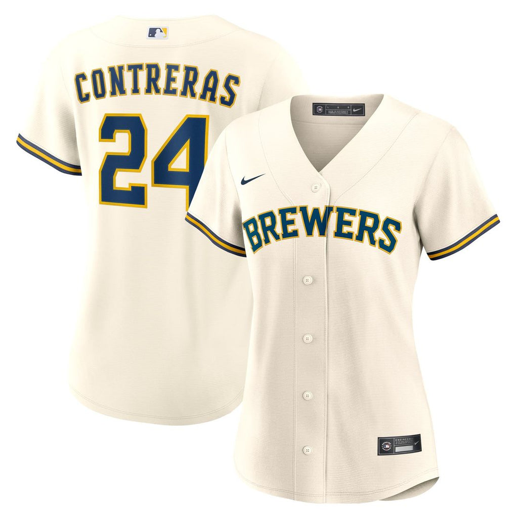 William Contreras Milwaukee Brewers Women's Home Replica Jersey - Cream