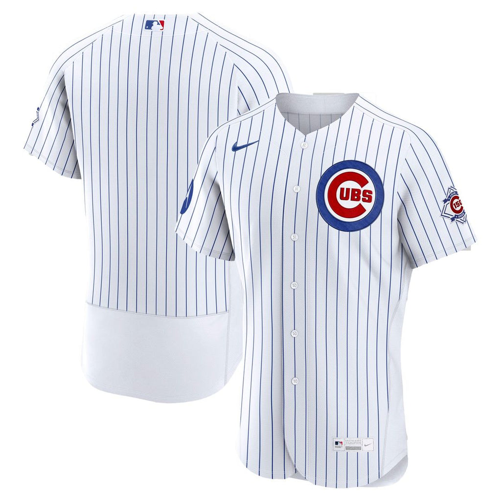 Chicago Cubs Home Sponsor Patch Authentic Jersey - White