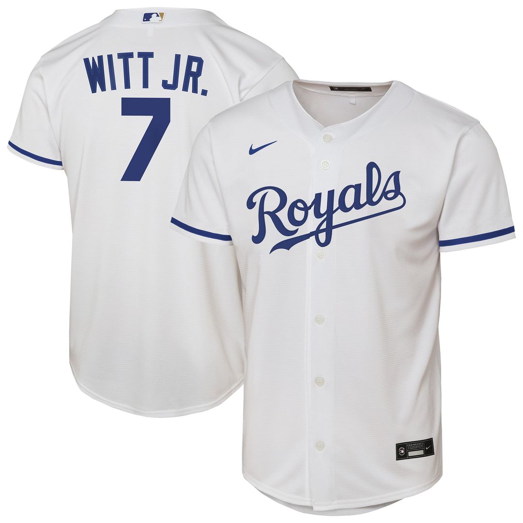 Bobby Witt Jr. Kansas City Royals Youth Home Replica Player Jersey - White