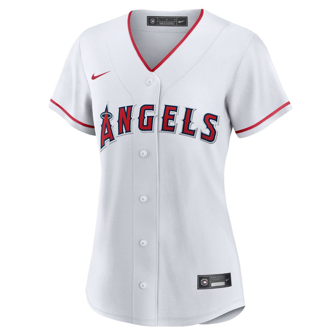 Mike Trout Los Angeles Angels Women's Home Replica Player Jersey - White