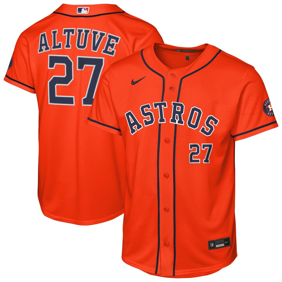 Jose Altuve Houston Astros Youth Alternate Stadium Jersey - Orange