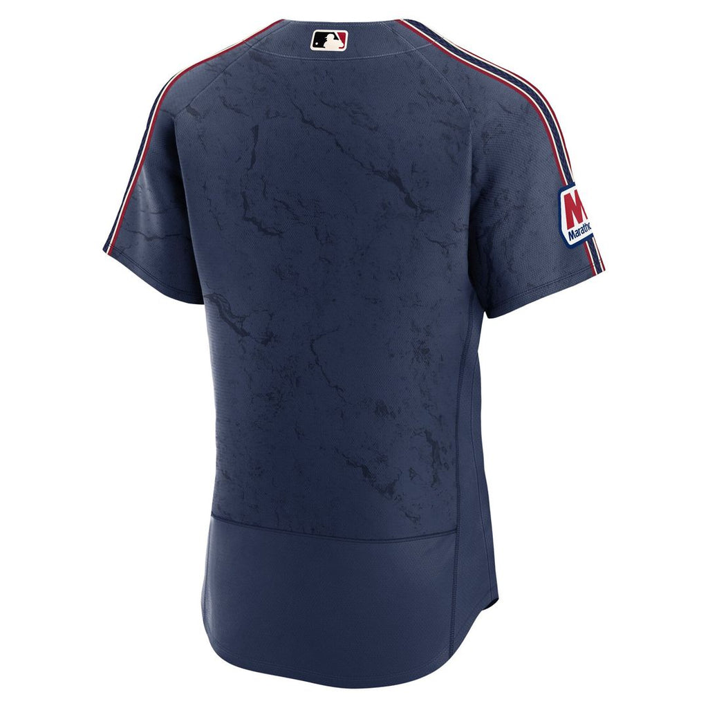 Cleveland Guardians City Connect Authentic Sponsor Patch Jersey - Navy