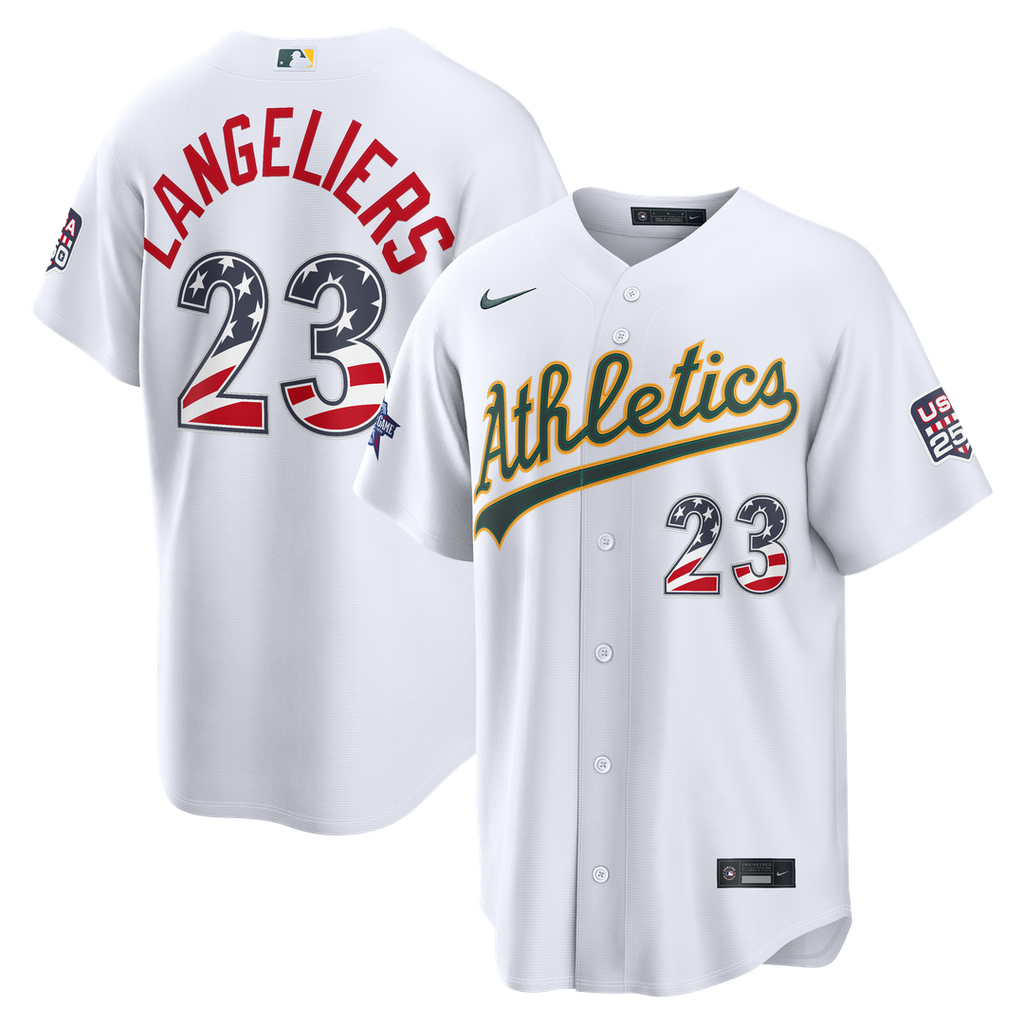 2026 All - Star Edition Stars & Stripes Athletics Shea Langeliers White Stadium Jersey