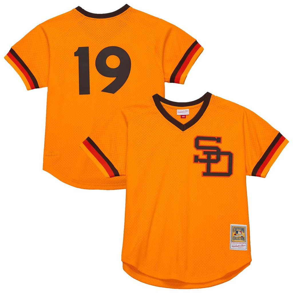 Tony Gwynn San Diego Padres Big & Tall Cooperstown Mesh Batting Practice Jersey - Gold