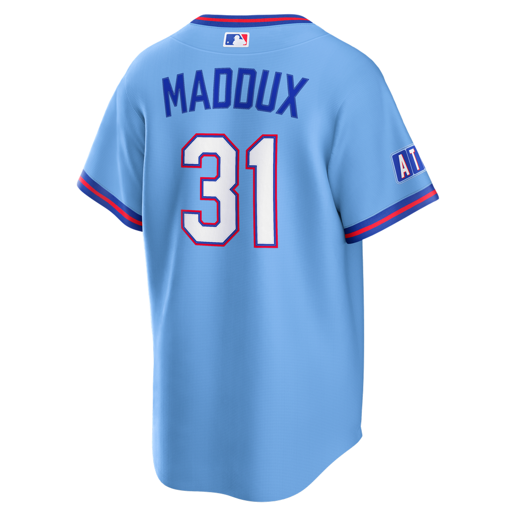 Greg Maddux Atlanta Braves 2026 City Connect Stadium Jersey - Powder Blue