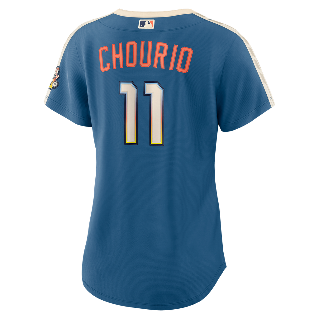 Jackson Chourio Milwaukee Brewers Women's 2026 City Connect Stadium Jersey - Mineral Blue