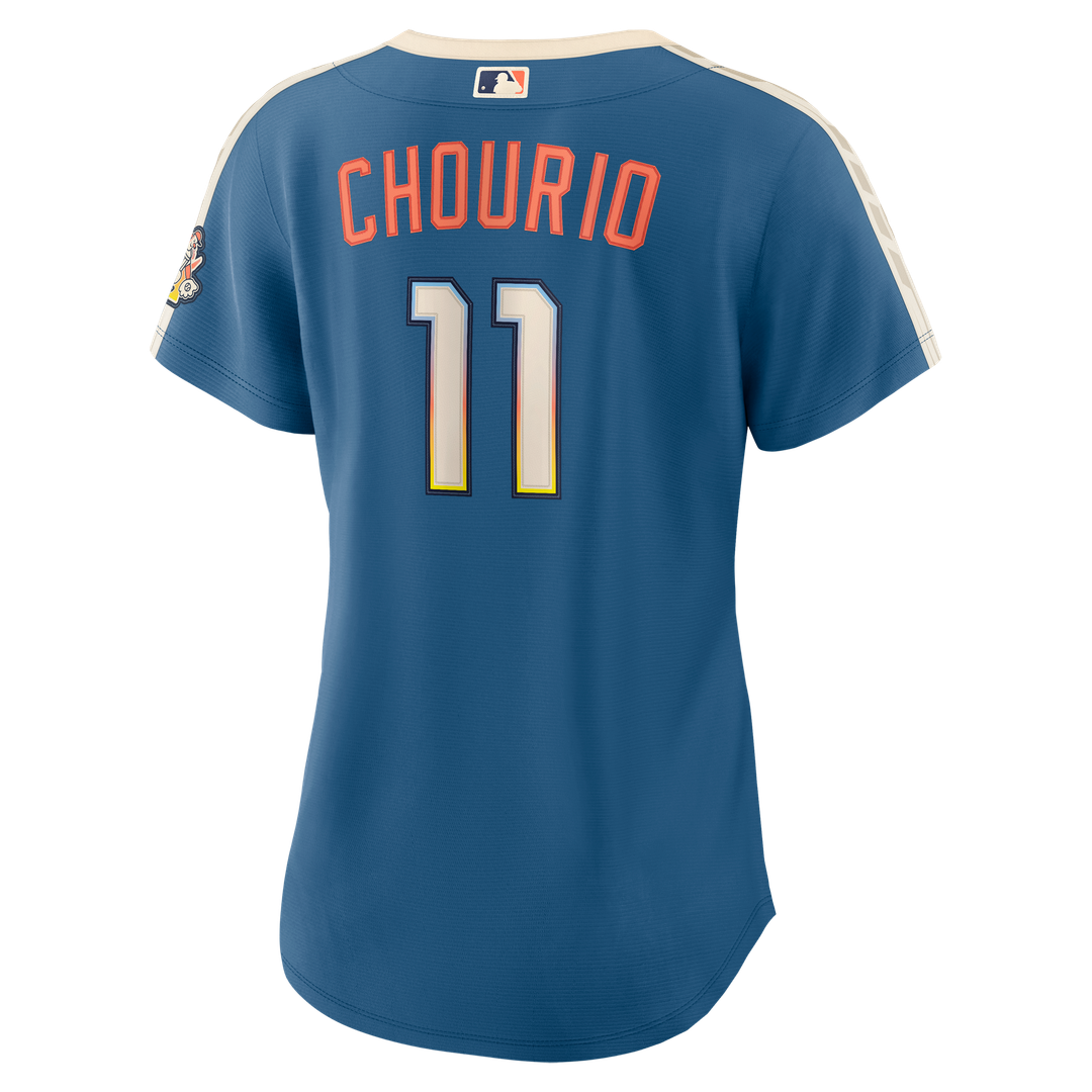 Jackson Chourio Milwaukee Brewers Women's 2026 City Connect Stadium Jersey - Mineral Blue
