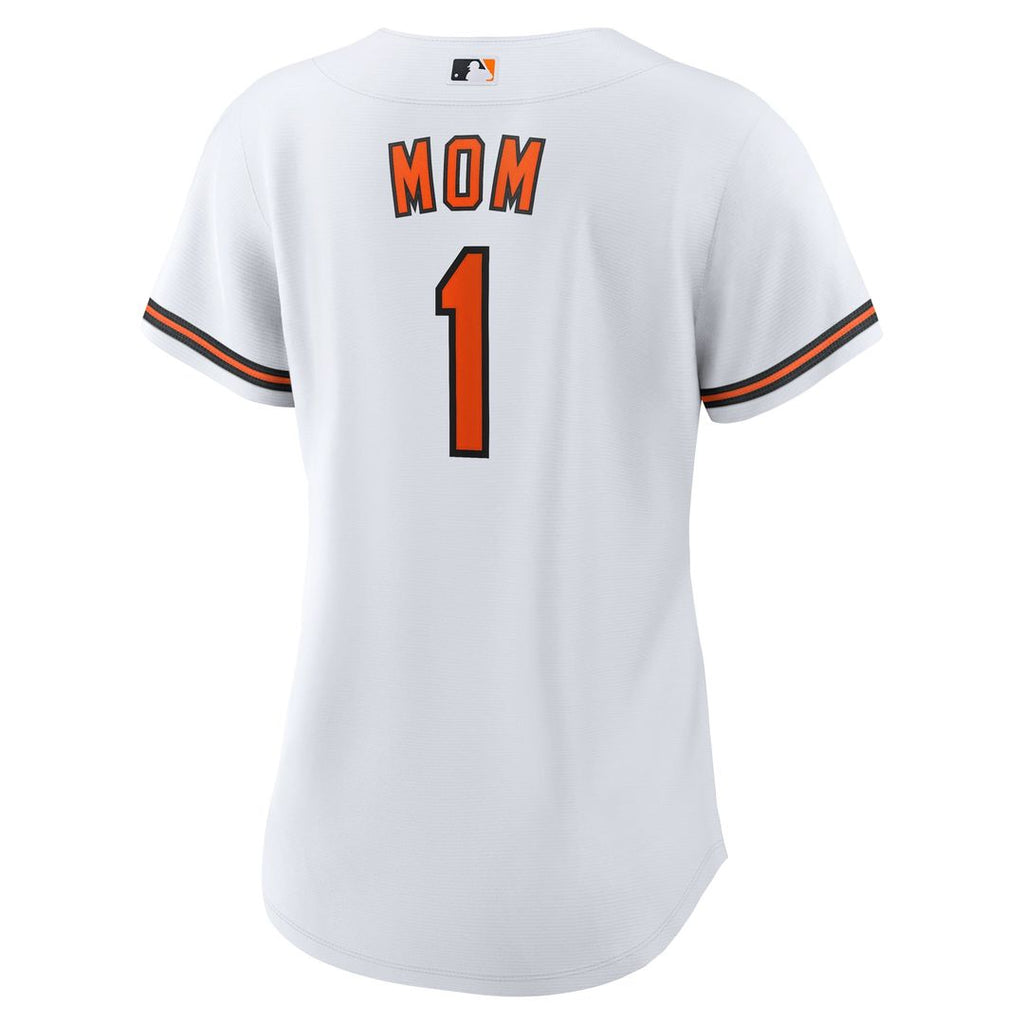 Baltimore Orioles Women's #1 Mom Home Replica Jersey - White