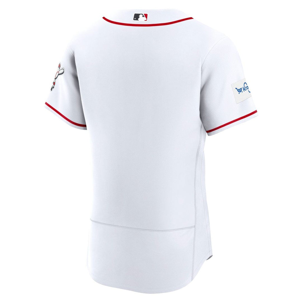 Cincinnati Reds Home Sponsor Patch Authentic Jersey - White