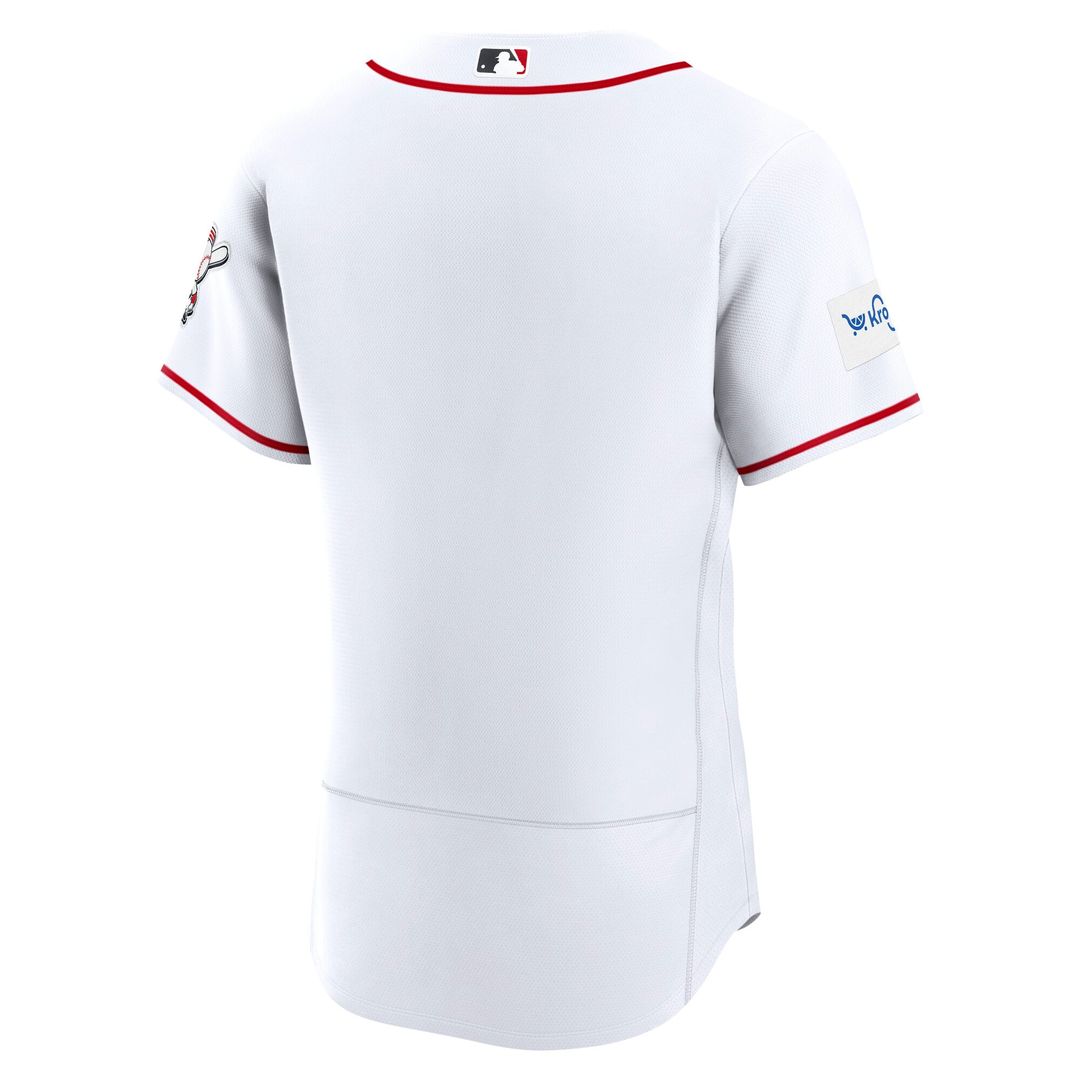 Cincinnati Reds Home Sponsor Patch Authentic Jersey - White