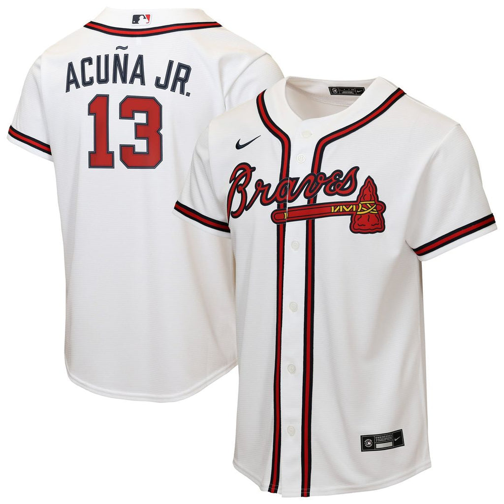Ronald Acuña Jr. Atlanta Braves Youth Home Replica Player Jersey - White