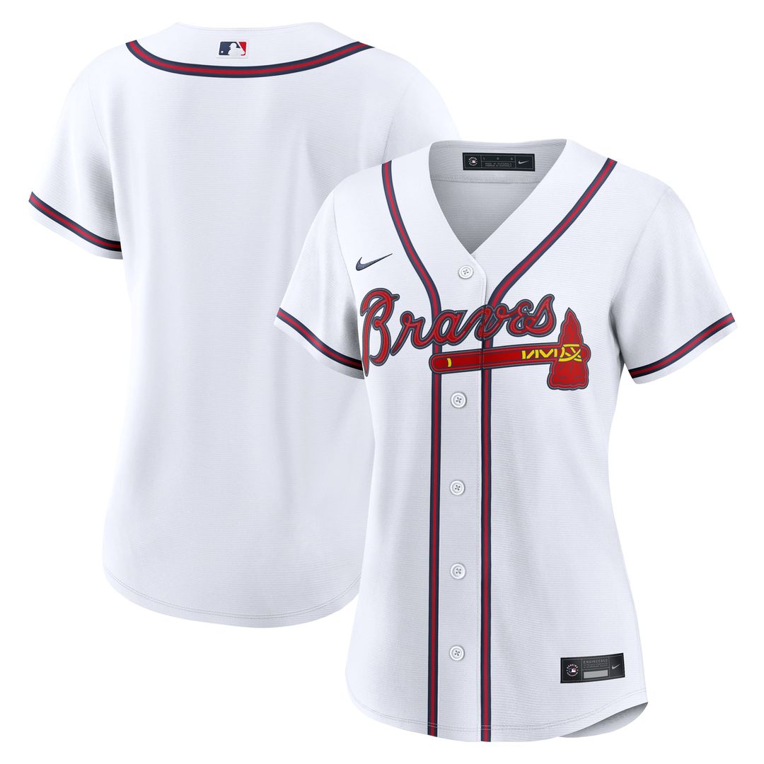 Atlanta Braves Women's Home Replica Jersey - White