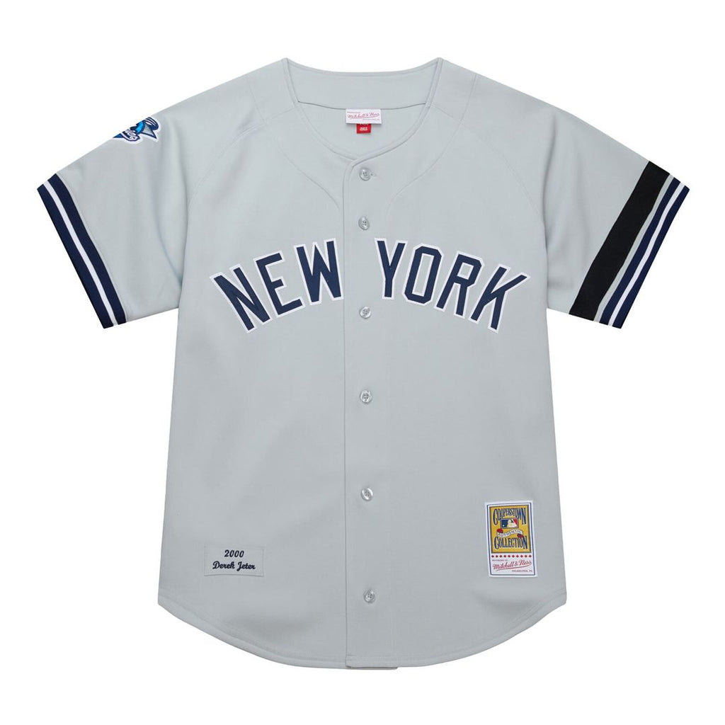 Derek Jeter New York Yankees Cooperstown Collection 2000 World Series Authentic Jersey - Gray