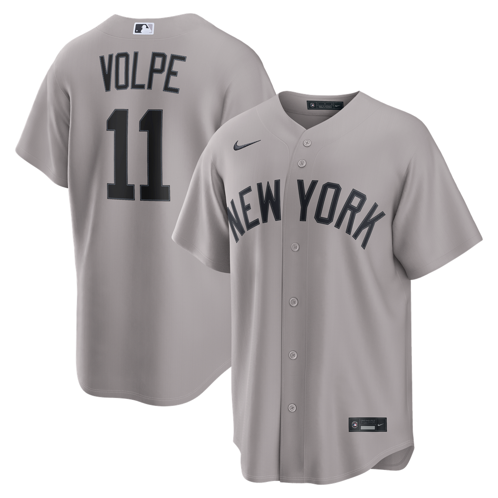 Anthony Volpe New York Yankees Road Replica Jersey - Gray
