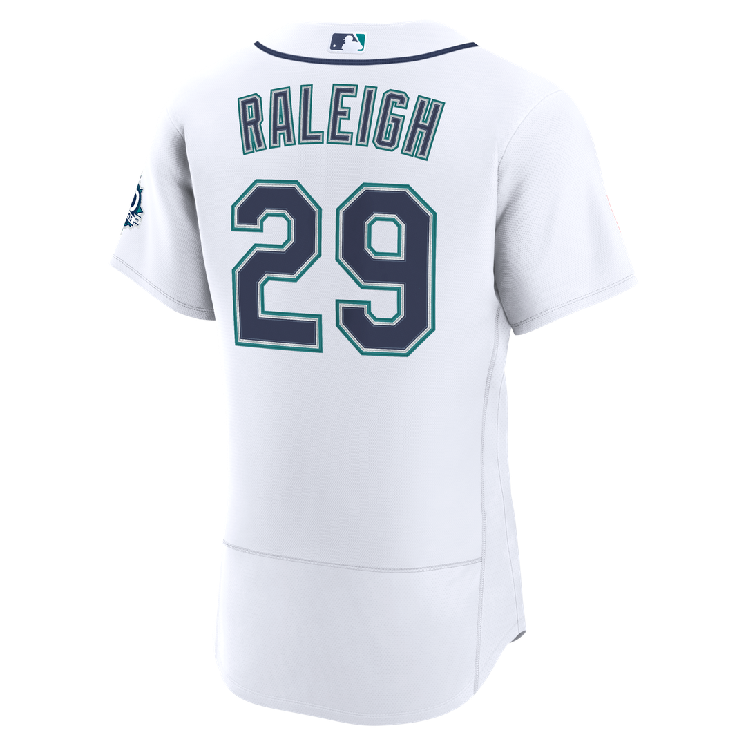 Cal Raleigh Seattle Mariners Home 50th Season Authentic Jersey - White
